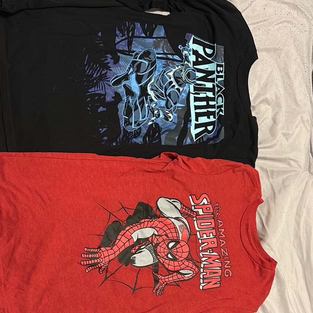 Marvel Kids Black Panther and Spider-Man Shirts